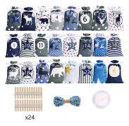 Julkalender-presentpåsar 1-24 Hängande påsset Julgåva-stil5