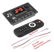 Kebidu 2*40W Förstärkare Dekoderkort 7-26V Färgskärm Bluetooth 5.0 FM AUX Radio Ljudmodul Bilmusikspelare Stöd för inspelning Handsfree USB TF