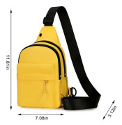 Vattentät remväska crossbody ryggsäck med hörlursuttag rem ryggsäck vandringsryggsäck mångsidig crossbody bröstväska Yellow