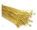 Guld Massiv Mässing Huvud Kulstift för Smyckestillverkning, Hantverk - Allergivänliga (50mm x 22 Gauge) 2 Tum
