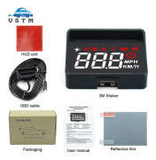 2021 Ny Bil HUD A100s obd hud display vindrute projektor temperatur hud display bil bilelektronik Överhastighetsvarningssystem