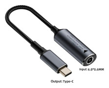 DC till Typ C-omvandlare Laptop Laddningskabel 6.0X0.6MM 6.0X0.6MM 6.0x0.6mm