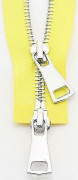 1 st DIY Syjacka Metall Dragkedja Öppen Ände Dubbel Slider Lång Dragkedja Klädtillbehör yellow 90cm
