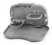 Hot New Folding Auto Bil Baksäte Bord Dryck Cup Brickhållare Grey