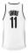 AVEKI Basketbollströja för män, 11 Brooklyn Jersey-tröjor, Mode Basketbollströja, Gåva till Basketbollsfans, Vit, M