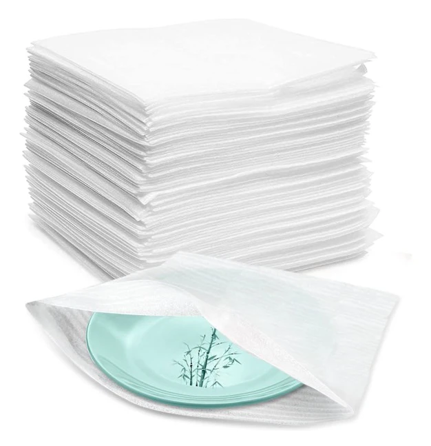 100-pack Återvinningsbara Skumförpackningsark - Inpackningsfickor (30 cm x 30 cm)