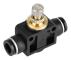 4/6/8mm Rör Luftflödeskontroll T Form Rör Pneumatisk Koppling Regulatorventil (6mm)