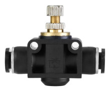 4/6/8mm Rör Luftflödeskontroll T Form Rör Pneumatisk Koppling Regulatorventil (6mm)