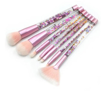 7 st borstar med glitter diamant kristall handtag