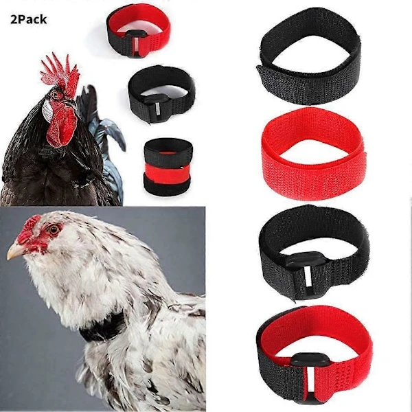 2X Tuppkyckling Tupp Hane Tyst Ingen Galande Anti Buller Band Krage Hals Fjäderfä Y5P (FMY)
