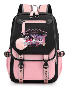 45cm Sanrios Cartoon Kawaii Kuromi My Melody Cinnamoroll Skolryggsäck Stor Kapacitet Casual Lätt Söt Ryggsäck Kuromi1 Kuromi10