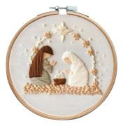 Julklappstema Broderi Korsstygn Kit Set för Nybörjare Handgjorda DIY Konst Hantverk D