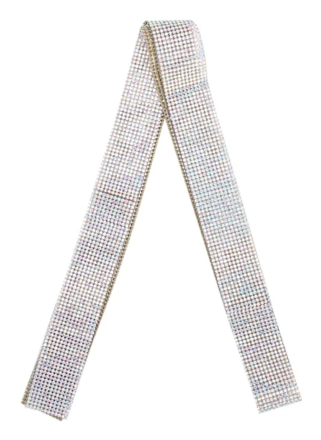 Champagne AB Färg Kristall Diamant Bälte Trim Smältlim 0.5 Yard 12 Rader DIY Klädtillbehör
