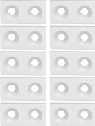 10 st Aluminiumlegering Ändskydd Dubbelhålskyddsplatta för Profilram CNC-maskin Silver