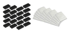 40 st Återanvändbara CPAP-skumfilter - CPAP-filter, 20 st Svarta & 20 st Vita (FMY)