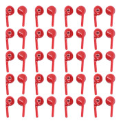 40 st 1/12 Mini Docka Hörlurar Simulerade Portabla Dockhus Dekorativa Tillbehör Gåva Röd