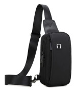 Herr Casual Bröstväska, Herr Crossbody Väska - Svart