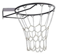 Dhrs Metallkedja Basketbollnät Ersättning för Utomhus Inomhus Standard Fälg 12 Krokar Stål