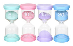 4st Sand Timers Timglas Sand Timers för barn Tandborstning Matlagningsspel