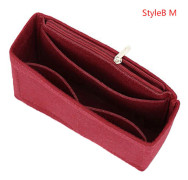 1:a Kvinnor Insert Bag Filt Tyg Handväska Organizer Bag Black StyleB S