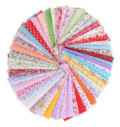 50 bitar bomullstyg paket lapptäckestyger 25 cm x 25 cm (50 bitar)