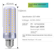 Mordely Majslampa LED Majslampa E27-40WSLIVER SLIVER E27-40W E27-40WSliver