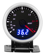 60mm 2.5 Tum 12V Universal LED Bil Turbo Boost Mätare 30 till 2.5 BAR LED Indikator Kontroll