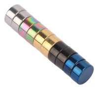 5 Par Magnetiska Akupressur Clip On Örhängen Runda Silver Guld Färgade Blå Svarta Lymfatiska 6mm