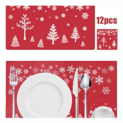 12PCS matta, julmatta, tvättbar matta, värmebeständig matta,