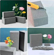 Torr Blomsterfoam för Våta Blomsterfoamstenar Grå Florist Styrofoamblock för Blomsterarrangemang