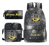 Set med Cobra Kai Ryggsäck Barn Skolväskor Casual Ryggsäckar Tryckta Ryggsäckar Kompatibel med Tonårsflickor Pojkar Reseryggsäckar 17