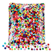 4000 st 1 cm Blandade Pompoms Flerfärgade Hantverkspompoms, Mini Pompoms Bollar Bulk Fuzzy Puff Bollar För DIY Konst Hantverk Smycken Mak