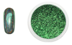 Nagelkonst Dekorationer Nagel Spegel Glansigt Pulver DIY Naglar Konst Glitter Pulver Grön 006