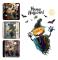 Halloween 3D Window Clings Waterproof, Removable Pumpkin Horror PVC Stickers Wall Decal for Home Party Decoration