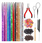 Håraccessoarer Set (12 Färger), Fairy Hair Extension Tape Verktyg
