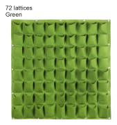 Multi-Pocket Vägghängande Planteringspåse Vertikal Flower Grow Pouch Planter Trädgård Green 72-pocket