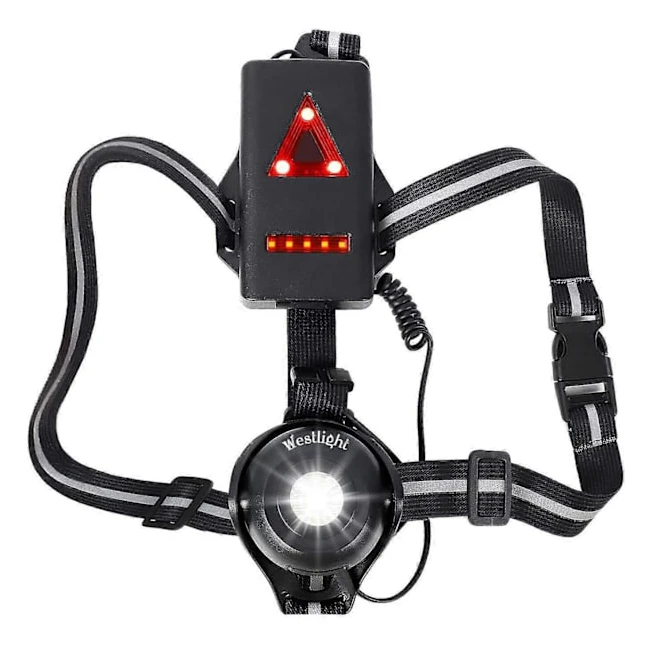 Löpljus, uppladdningsbar USB LED, vattentät, justerbar strålvinkel