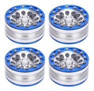 4 st Universal Metall Hjulnav RC Biltillbehör 1.9 Tum Blå Silver Passar 1 10 RC Crawler