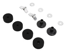 12st Cymbal Ersättningstillbehör Filtar Hylsor 4cm för Hi Hat Koppling Kopp Vingmuttrar Bricka (Svart)
