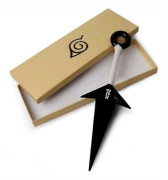 Naruto Tema Namikaze Minato Vapen Svart Shuriken Vitt Handtag 26cm[YJD]