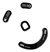 Högadherenta härdade glasmusmattor för DeathAdder-musglid