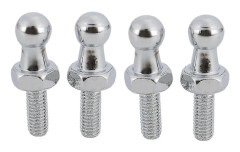 4st 10mm Kulbult M6 För Gasfjäder Kulbult Motorhuv Std - 2st M6 & 2st M8 Wigslar