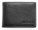Litchi Texture Top Layer Cowhide Leather Bi-fold Business Card Credit Card Holder