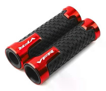 Kompatibel med HONDA VFR750 VFR800 VFR1200 VFR1200F VFR 750 800 1200 1200F Halkfria Motorcykelhandtag Handtag Handstyre Ändplugg - WELLNGS Red
