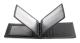 Litchi Texture Top Layer Cowhide Leather Bi-fold Business Card Credit Card Holder