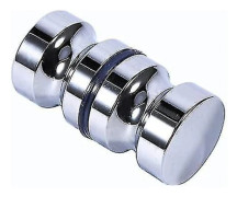 Rund badrumsdörrhandtag i aluminiumlegering, enkel sida, duschglas