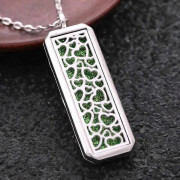 2019 Aromaterapi Hängsmycke Halsband Eterisk Olja Diffuser Medaljong Fyrkantig
