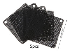 5st PVC-fläkt dammfilter PC Dammtät för case Mesh cover 60mm mesh svart