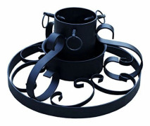 Antikt Metalliskt Julgransställ - 35 cm - Julgransställ med Vattenbehållare black