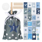 Små Presentpåsar Julkalender Presentpåsar Familjer Träpresentförpackning 24 st Multi 15X10CM